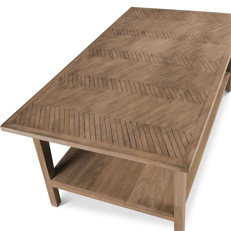 Steve Silver Milani Natural Wood Rectangle Cocktail Table