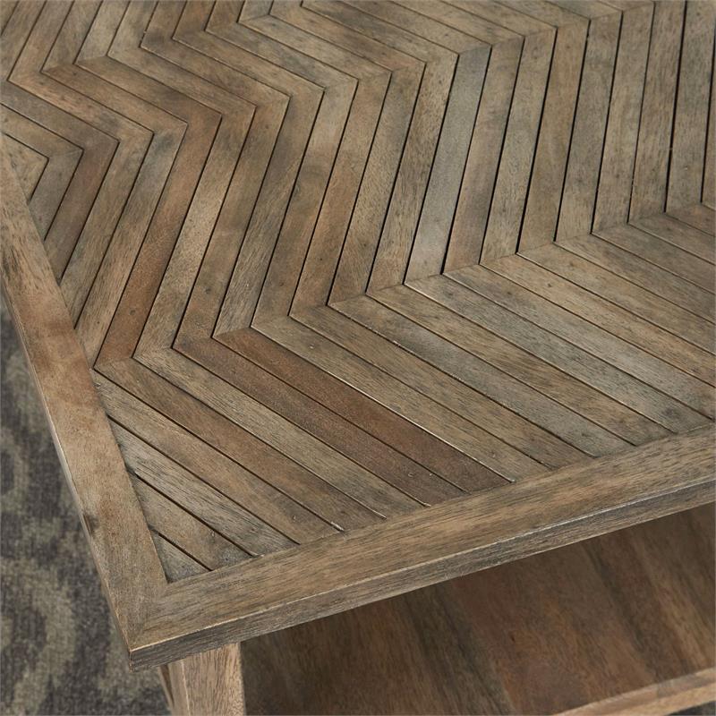 Steve Silver Milani Natural Wood Rectangle Cocktail Table