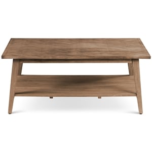 steve silver milani natural wood rectangle cocktail table