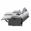 Steve Silver Cyprus Light Gray Fabric Recliner Console Loveseat