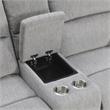 Steve Silver Cyprus Light Gray Fabric Recliner Console Loveseat