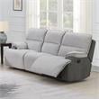 Steve Silver Cyprus Light Gray Fabric Recliner Sofa