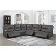 Ellery Charcoal Faux Leather 6-Piece Power Reclining Sectional