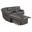 Ellery Charcoal Faux Leather 6-Piece Power Reclining Sectional