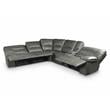 Ellery Charcoal Faux Leather 6-Piece Power Reclining Sectional