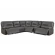 Ellery Charcoal Faux Leather 6-Piece Power Reclining Sectional