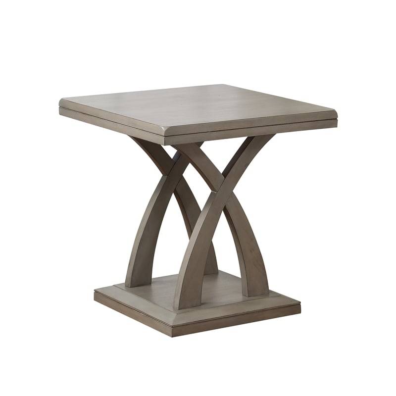 Steve Silver Jocelyn Gray Wood End Table