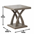 Steve Silver Jocelyn Gray Wood End Table