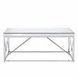 Steve Silver Evelyn Mirror Top Chrome Cocktail Table