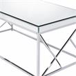 Steve Silver Evelyn Mirror Top Chrome Cocktail Table