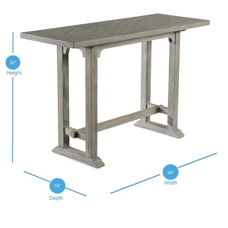 Steve Silver Whitford Dove Gray Sofa Table