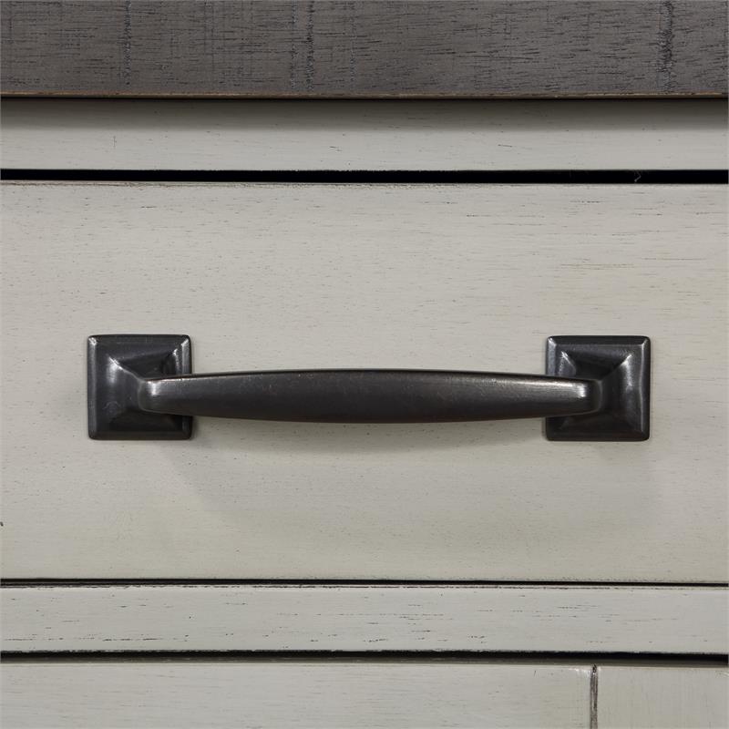 Steve Silver Hyland Stone Gray and Charcoal Wood Server
