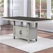 Steve Silver Hyland Stone Gray and Charcoal Wood 6-Piece Dining Set