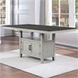 Steve Silver Hyland Stone Gray and Charcoal Wood 7-Piece Dining Set