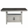 Steve Silver Hyland Stone Gray and Charcoal Wood 7-Piece Dining Set