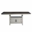 Steve Silver Hyland Stone Gray and Charcoal Wood 7-Piece Dining Set