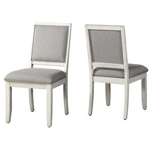 steve silver canova weathered white wood parsons chair