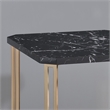 Steve Silver Daxton Black Faux Marble and Gold Metal  End Table
