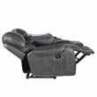 Steve Silver Keily Gray Faux Leather Manual Recliner Sofa