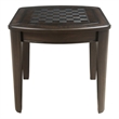 Diletta Dark Walnut Wood Game End Table with Chessboard