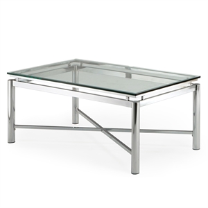 nova chrome metal and glass cocktail table