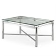 Nova Chrome Metal and Glass Cocktail Table