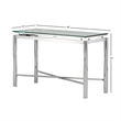 Steve Silver Nova Chrome Metal and Glass Sofa Table