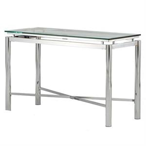Steve Silver Nova Chrome Metal and Glass Sofa Table