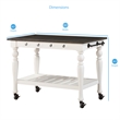 Steve Silver Joanna Two-tone Ivory and Dark Oak Kitchen Cart