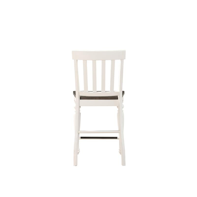 Steve Silver Joanna Two-tone Ivory and Dark Oak Counter Chair