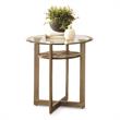 Olson Brown Wood with Metal and Glass Occasional 3PK