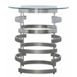 Tayside Chrome and Metal Tempered Glass Top End Table