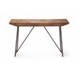 Walden Brown Wood Parquet Top with Dark Gray Iron Base Sofa Table