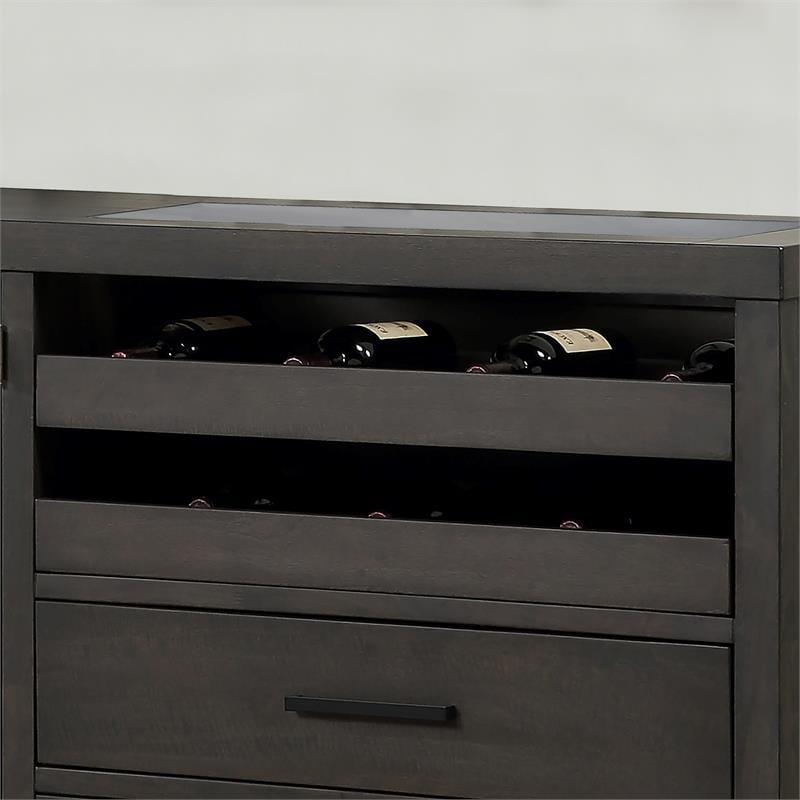 Steve Silver Napa Dusky Cedar Brown Wood Server