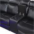 Steve Silver Levin Black Faux Leather 3-piece Power Reclining Sectional