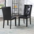 Steve Silver Sterling Black Faux Leather Upholstered Dining Chair