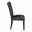 Steve Silver Sterling Black Faux Leather Upholstered Dining Chair
