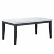 Sterling White Faux Marble and Deep Cherry Finish Dining Table