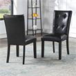 Sterling White Faux Marble and Wood 7-piece Dining Set in Black