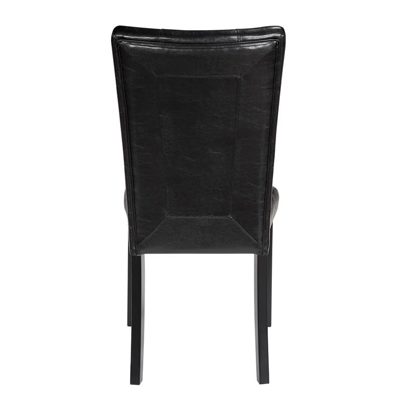 Sterling White Faux Marble and Wood 7-piece Dining Set in Black