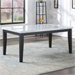 Sterling White Faux Marble and Wood 7-piece Dining Set in Black