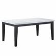 Sterling White Faux Marble and Wood 7-piece Dining Set in Black