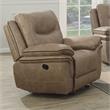Isabella Reclining 3-Piece Set in Brown Faux Leather