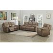 Isabella Reclining 3-Piece Set in Brown Faux Leather