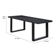 Yves Extendable Rubbed Charcoal Counter Table with 18-inch Leaf