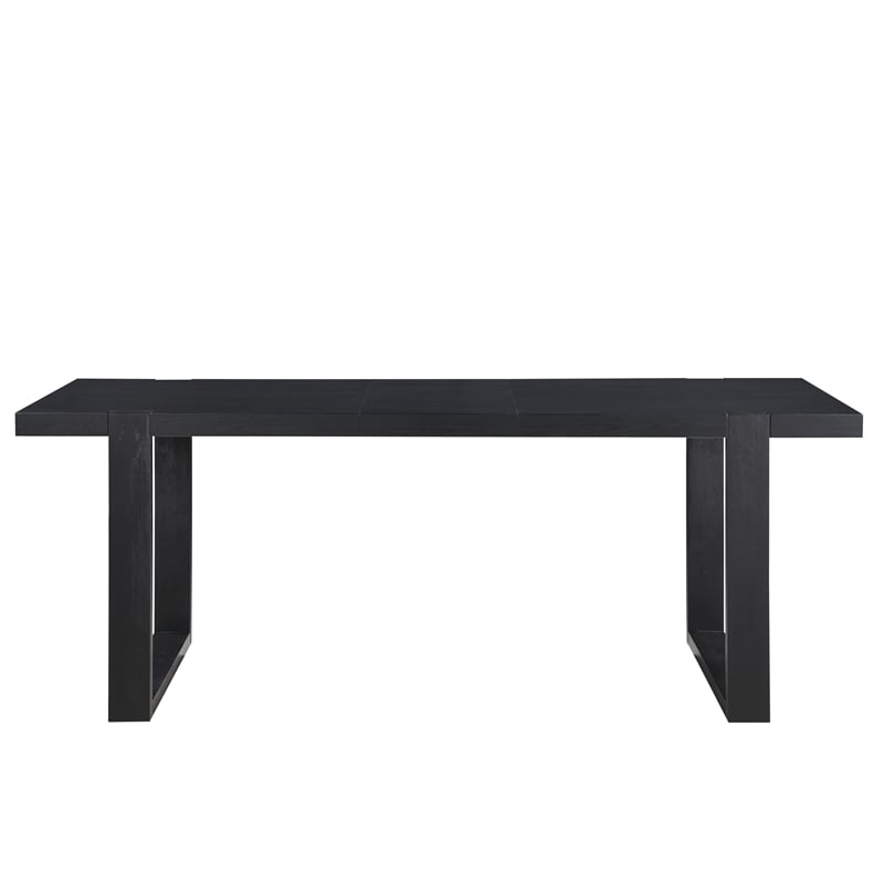 Yves Extendable Rubbed Charcoal Counter Table with 18-inch Leaf