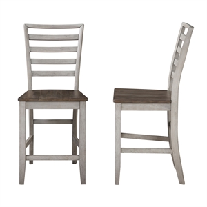 Abacus Two-tone Smokey Alabaster and Brown Counter Chair