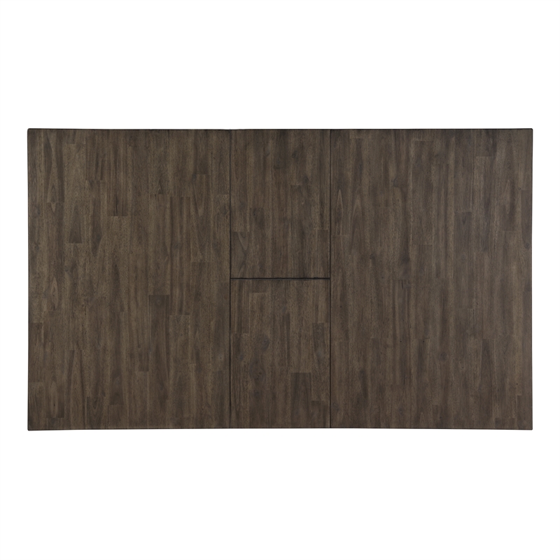 Abacus Two-tone Smokey Alabaster and Brown Dining Table with 12-inch Leaf