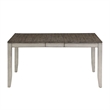 Abacus Two-tone Smokey Alabaster and Brown Dining Table with 12-inch Leaf