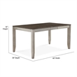 Abacus Two-tone Smokey Alabaster and Brown Dining Table with 12-inch Leaf